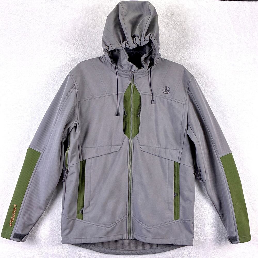 Leupold Frost Trail Jacket Mens L Gray Green Softshell Tactical Hunting Operator